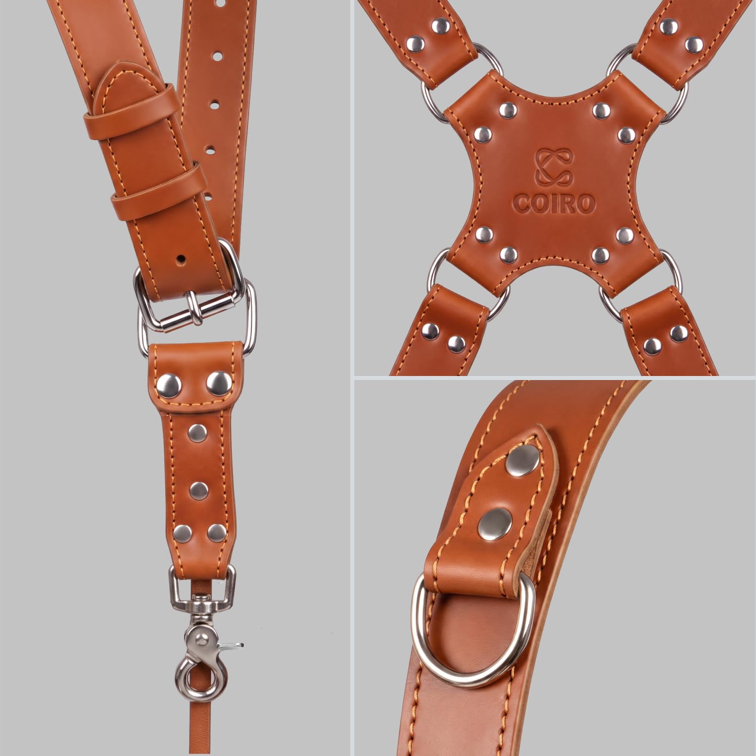 Camera Strap Accessories for Two-Cameras – Dual Shoulder Leather